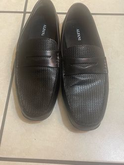 Alfani Men's Black Woven Penny Loafers