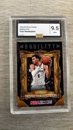 Victor Wembanyama 2024-25 Panini Hoops Nobility #13 GAS 9.5