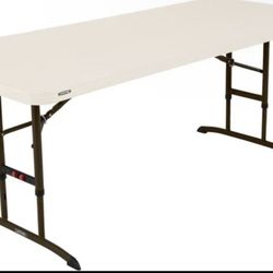 LIFETIME 6Ft Adjustable Nesting Table (white)