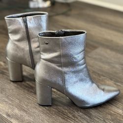 Simply Vera - Vera Wang Silver Foil Metallic Boots 
