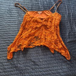 Ladies Faded Rose. Top Color, Orange Size Xl.