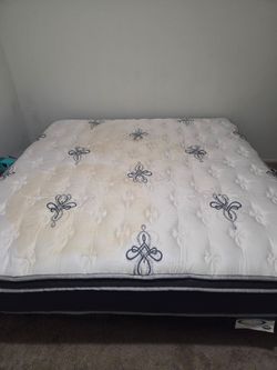 King size bed with frame