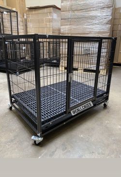 Dog Pet Cage Kennel Size 37” Medium With Plastic Grid New In Box 📦 
