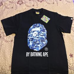 Black Blue Bape T Shirt 