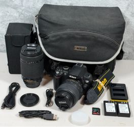 Nikon DSLR Camera Bundle with Lenses and Bag
