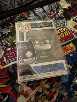 MINT Limited Edition Batman Dia De Los Muertos Funko Pop With Protector