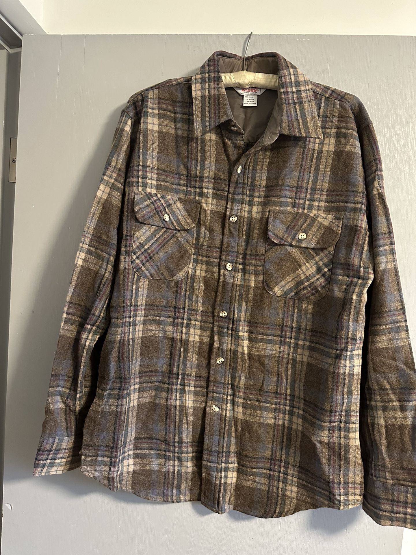 Dakota Wool Flannel Size Men’s Medium
