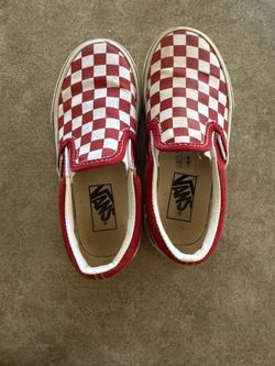 Red checkered vans for kids