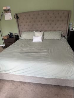 Grey King Bed frame