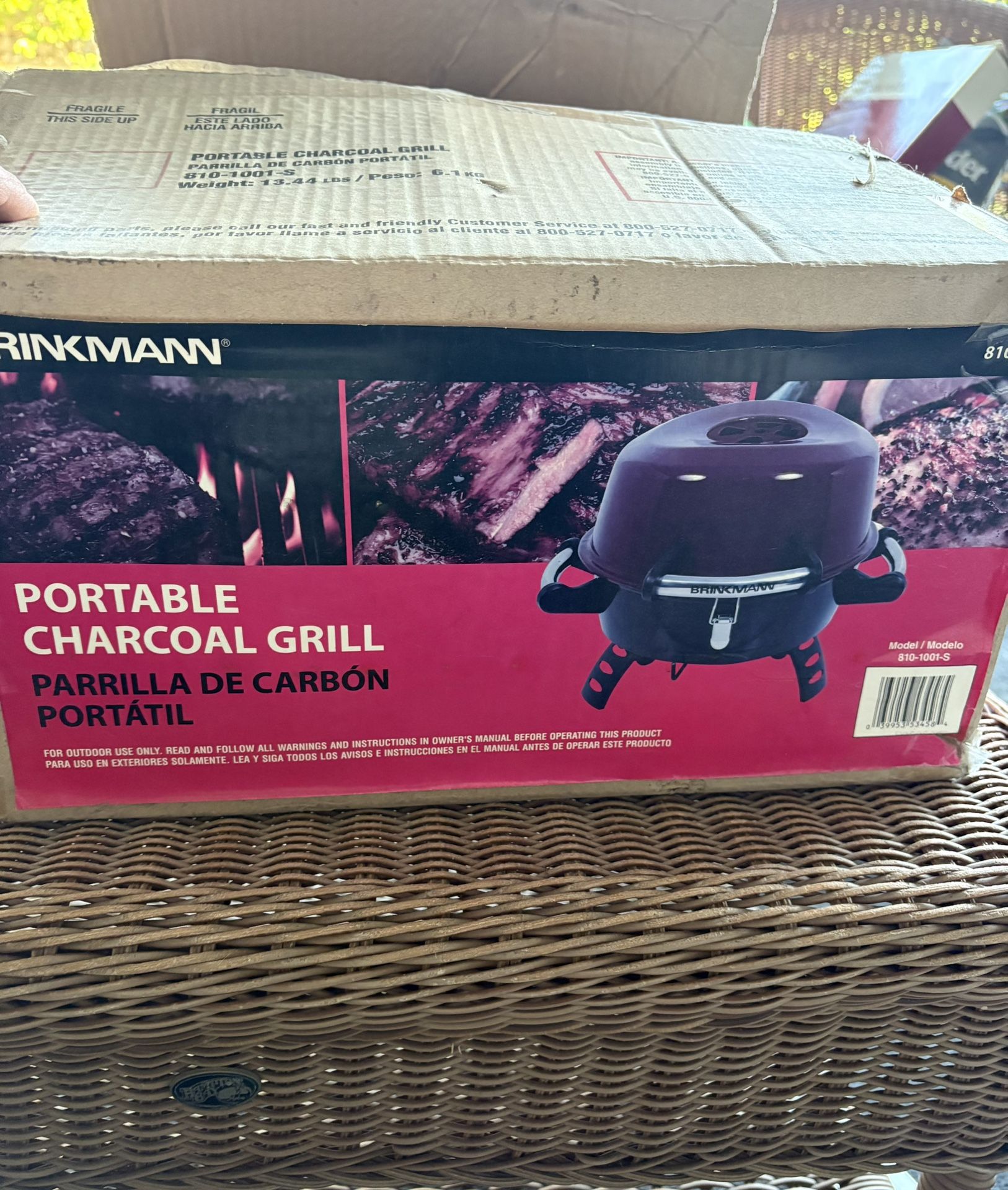 New Brinkmann Portable Charcoal Grill Bbq 