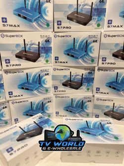 SuperBOX Super box S7 Models Max, S7 Pro, S6 Ultra, Supreme & Vsee V6 Plus, V6 Max Vsee Elite Mini, Elite Ultra 8 Authorized Wholesale distributors