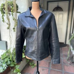 Women’s Small Vtg Leather Wilson’s Studio Marc Premium Jacket with Yellow Gold