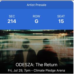 Friday 7/29 Odesza Tickets 