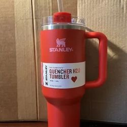 Valentines Day Target Stanley Cup Red 40 oz Quencher H2.0 Stanley Tumbler - NEW

