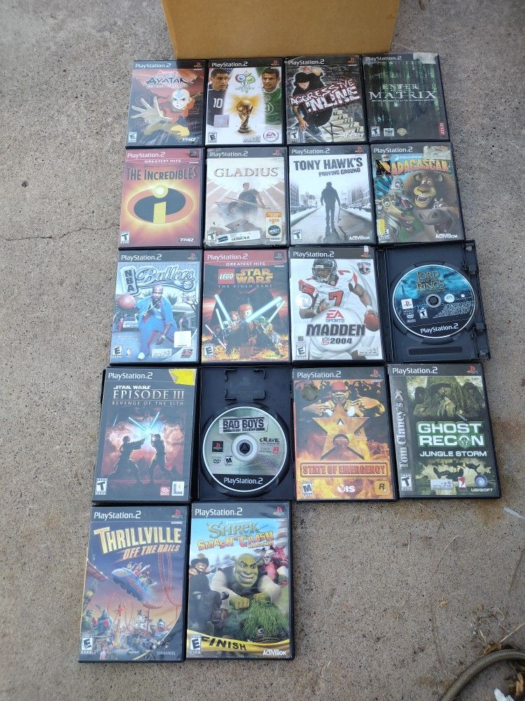 PS2 game collection no offers no trades all in good shape 75th Ave Indian School serious buyers only please