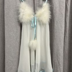 Betsy Johnson Fur Baby Doll Slip Dress M 