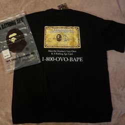Ovo X Bape Shirt Xl