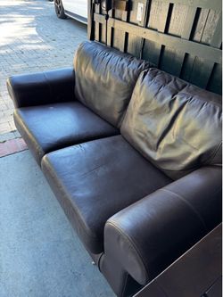 Brown Leather Couch