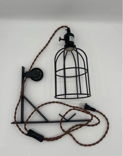 2 Pk Sunlite Iron Rust Open Cage Antique Style Pendant Fixture