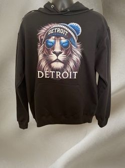 Detroit W/ Lion Hoodie Sweatshirts