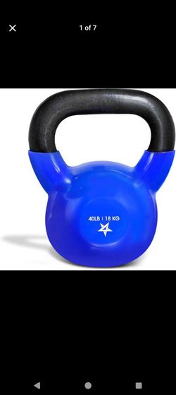 Yes4All Kettlebell, 5-100 LB Vinyl Coated Cast Iron Strength Training Kettlebells for Home Gym Exercises, Fitness, Full Body Workout Equipment, Push U
