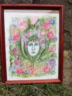 Signed art drawing