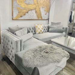 Modern sectional sofa sale- limited supply- zero interest Finance available- shop now pay later.  