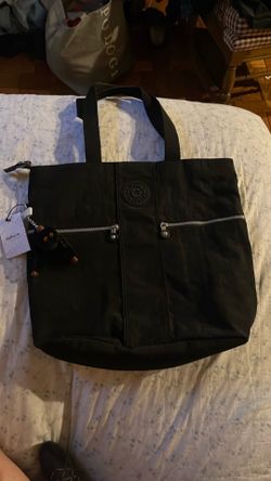 Kipling tote purse size medium 18x18 inches all black $60 obo