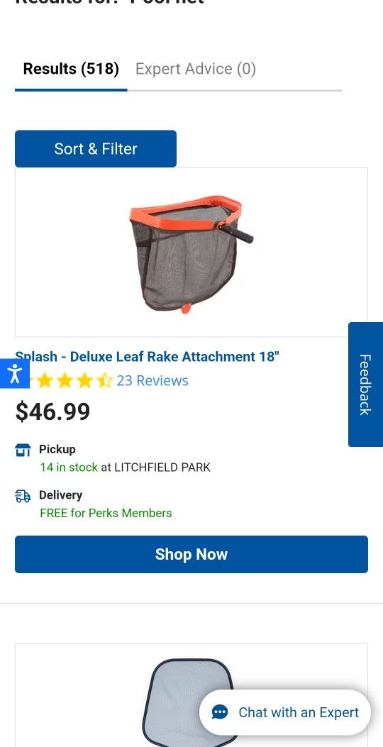 Leslies Splash - Deluxe Leaf Rake Attachment 18"