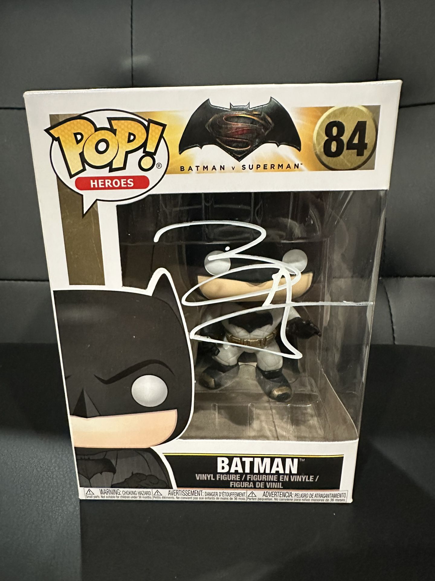 Funko Pop Heroes Batman #84 Batman v Superman Signed By Ben Affleck