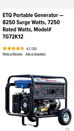 8250 W generator (salesman sample)