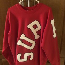 NWT Supreme Big Arc Crewneck Red Size Large