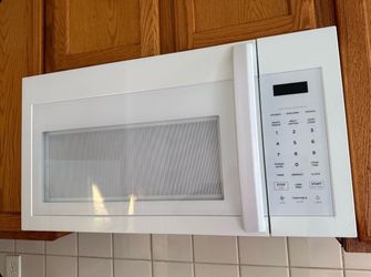 White Over-the-Stove Microwave for Sale