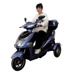 1500 Watt Electric Three Wheel Moped Scooter 60 Volt 20 AH Lithium Ion Battery 