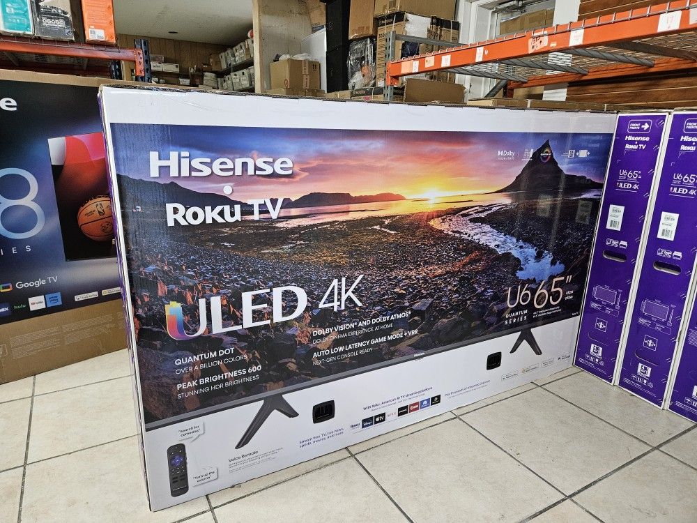 Hisense 65 Inches Uled U6 Quantum Series 4k Smart Wifi UHDTV On Sale With Warranty