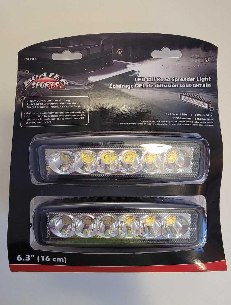 Boater Sports 6.3 Inch Off Road Spreader LED Light PN51454 (Double Pack)