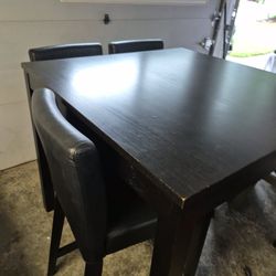 Black Dining Table w/3 Chairs