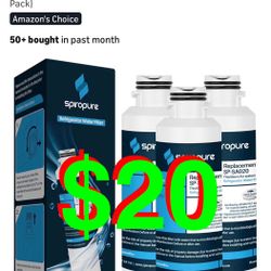SP-SA020 NSF Certified Refrigerator Water Filter Replacement for DA29-00020B, HAF-CIN, HAF-CIN-EXP, 9101, DA29-00020A/B, DA29-00020A, DA97-08006A (3 P