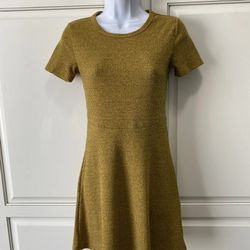 Forever 21 mustard short sleeve dress Women's Size L Large