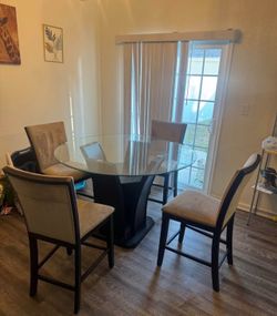 5-Piece Black Counter Height Dining Set – $300 OBO