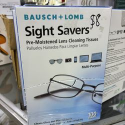 BAUSCH + LOMB Sight Savers Pre-Moistened Lens Cleaning Tissues 100 Count