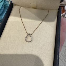 Teardrop Necklace With Diamonds