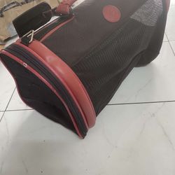 Blitz Soft Sided Breathable Mesh Pet Carrier Bag - Black, Red Up To 22lbs