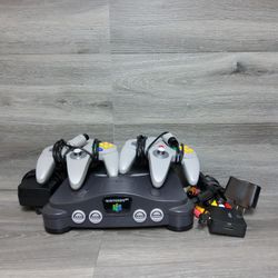 Nintendo 64 Japanese Edition (Works In US) With Two Controllers