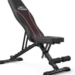 FLYBIRD Adjustable Bench,Utility Weight Bench for Full Body Workout- Multi-Purpose Foldable Incline Bench (Black)