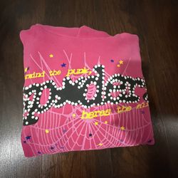 Pink Spider Hoodie Size Small