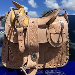 Leather Saddle Purse 