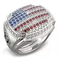 American Flag Design Ring 