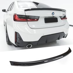 FOR 19-26 BMW G20 330i M340i M3 G80 GLOSS BLACK PERFORMANCE STYLE TRUNK SPOILER