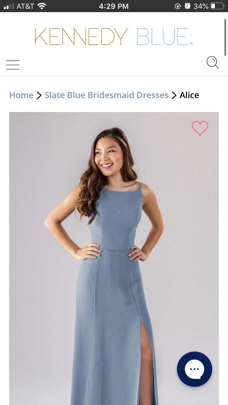 Kennedy Blue Slate Bridesmaid Dress
